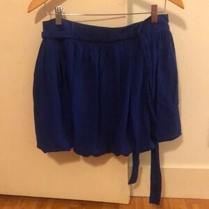 Blue Poofy Hem Skirt